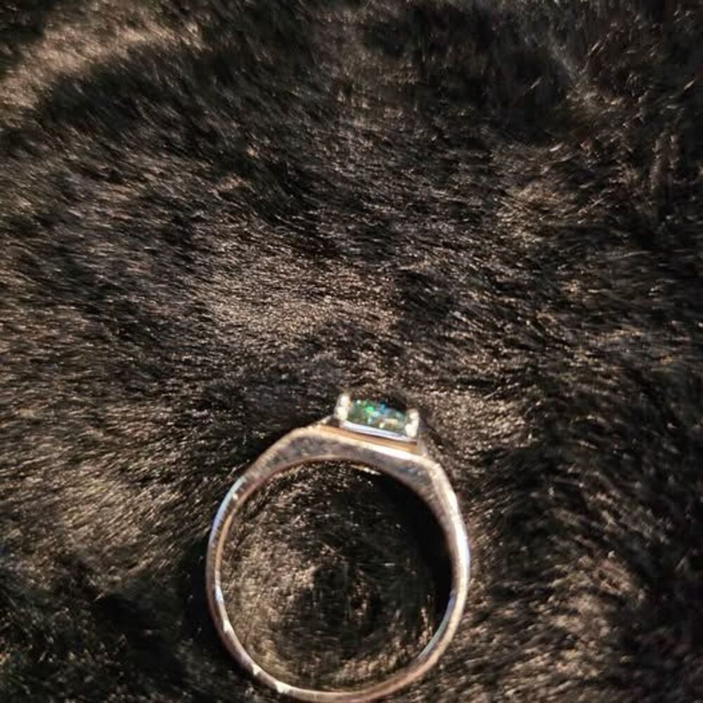 I.0CTW Moissanite Men's Ring,  size 12